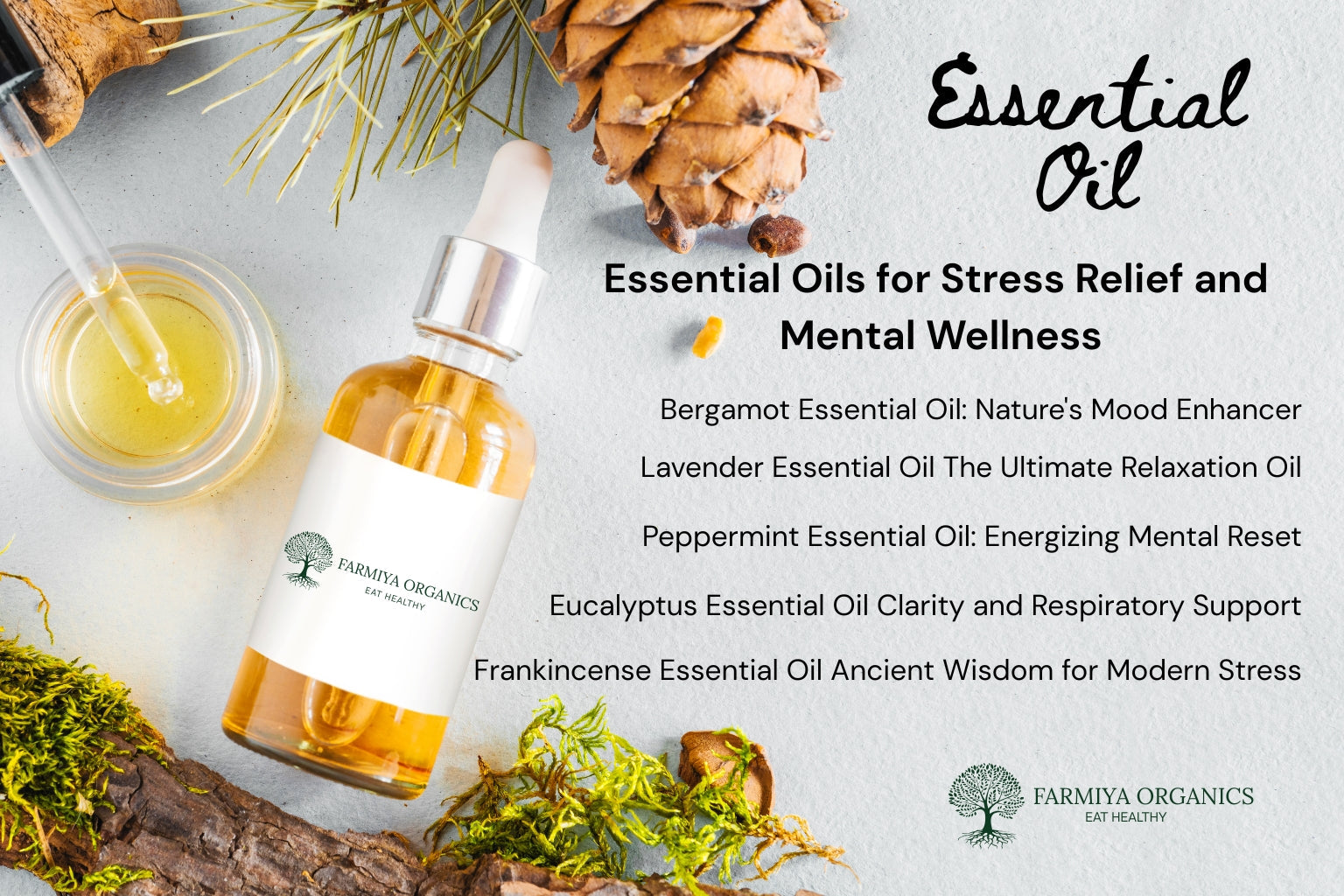 OrganicEssential Oils for Stress Relief and Mental Wellness